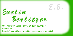 evelin berlitzer business card